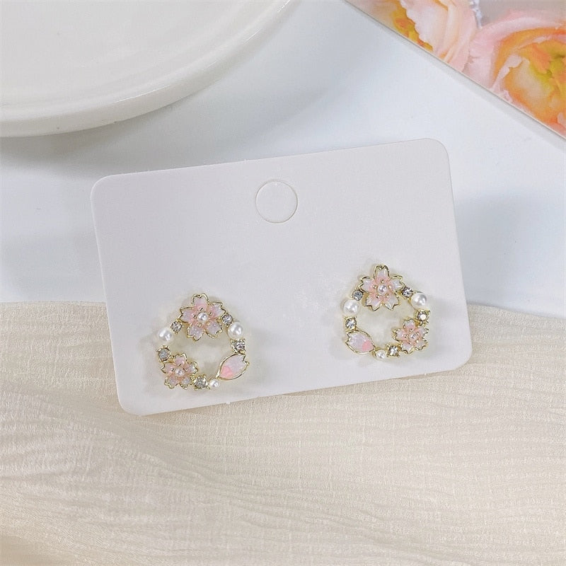 Cherry Blossoms Flower Earrings