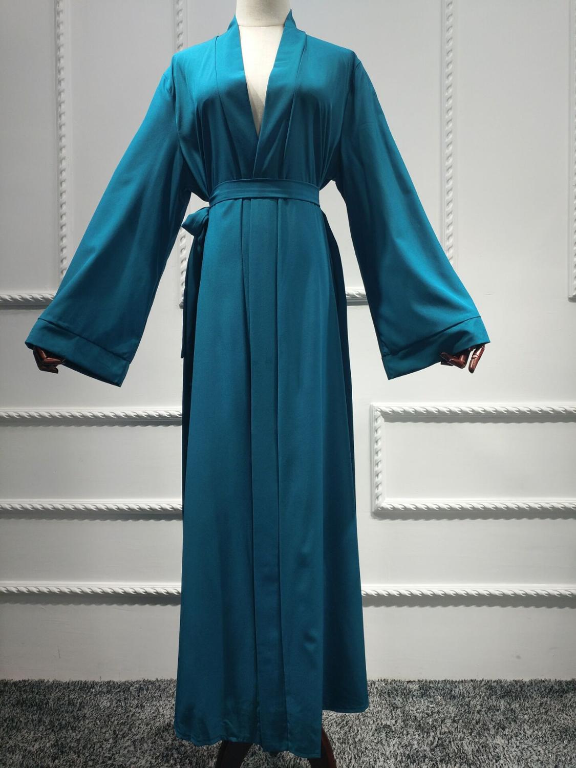 Plain Kimono Cardigan Turkey Muslim Dress Abayas