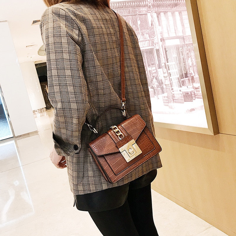 Fashion Alligator Women Shoulder Bags Designer Chains Handbags
