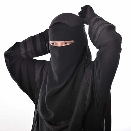 high quality one layer chiffon niqab muslim face cover hijab