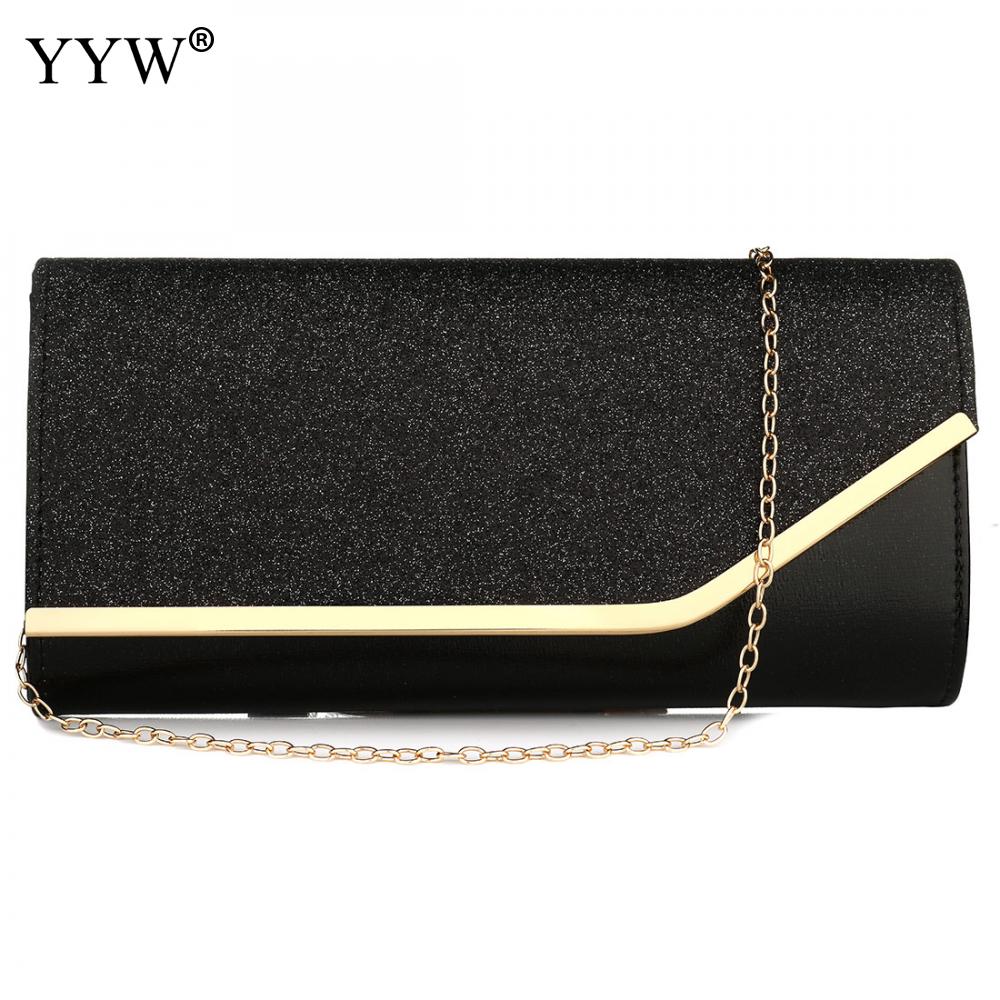 Envelope Shaped Clutch Bags With Chain Shoulder Bags