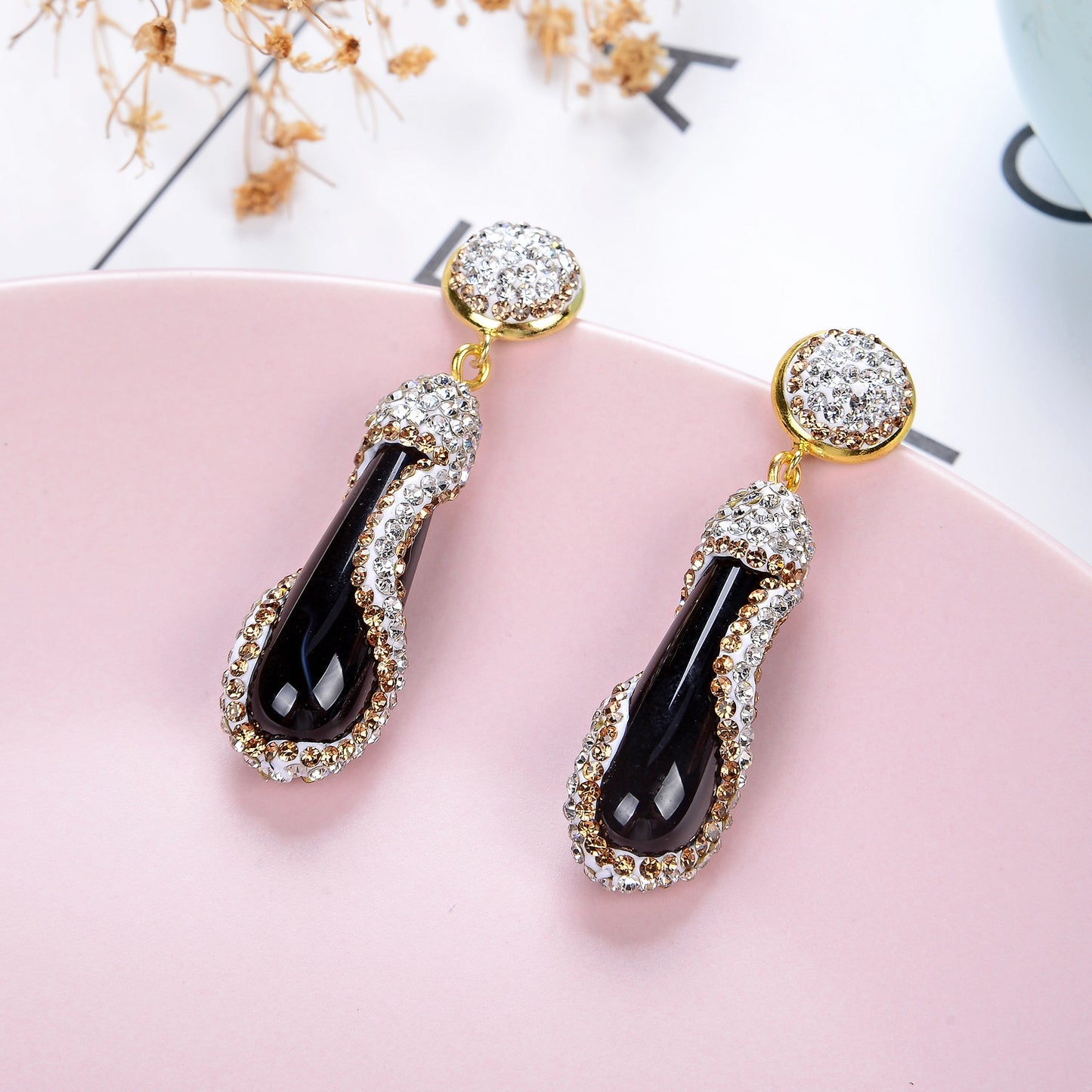 High Quality Natural Stone  Drop Exquisite Earring