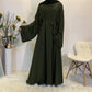 Muslim Fashion Hijab & Long Dresses for Women With Sashes