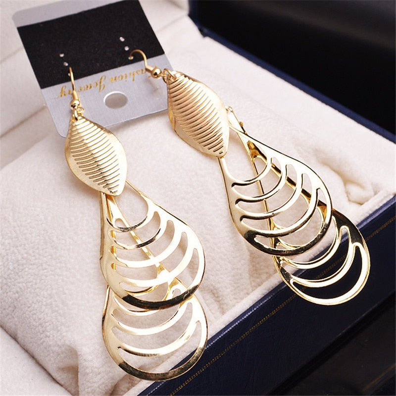 Gold/Silver Long Dangle Earrings