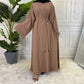Muslim Fashion Hijab & Long Dresses for Women With Sashes