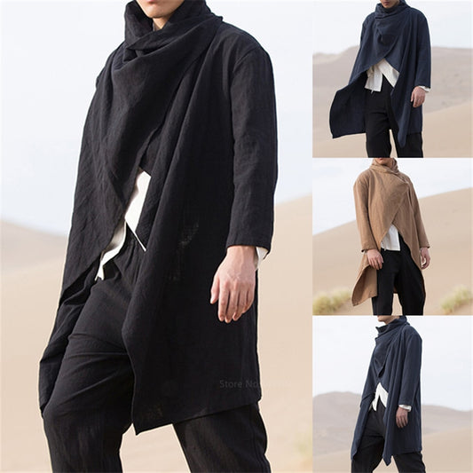 Saudi Arabia Traditional Muslim Fashion Jubba Thobe for Men Arab Long Robes Thin Cloak Cardigan
