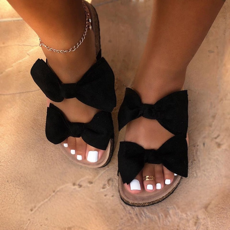 Women Summer Sandals: Silk Beach Shoes Slipper Outdoor Fashion 35-43