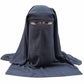 high quality three layers chiffon niqab muslim face cover