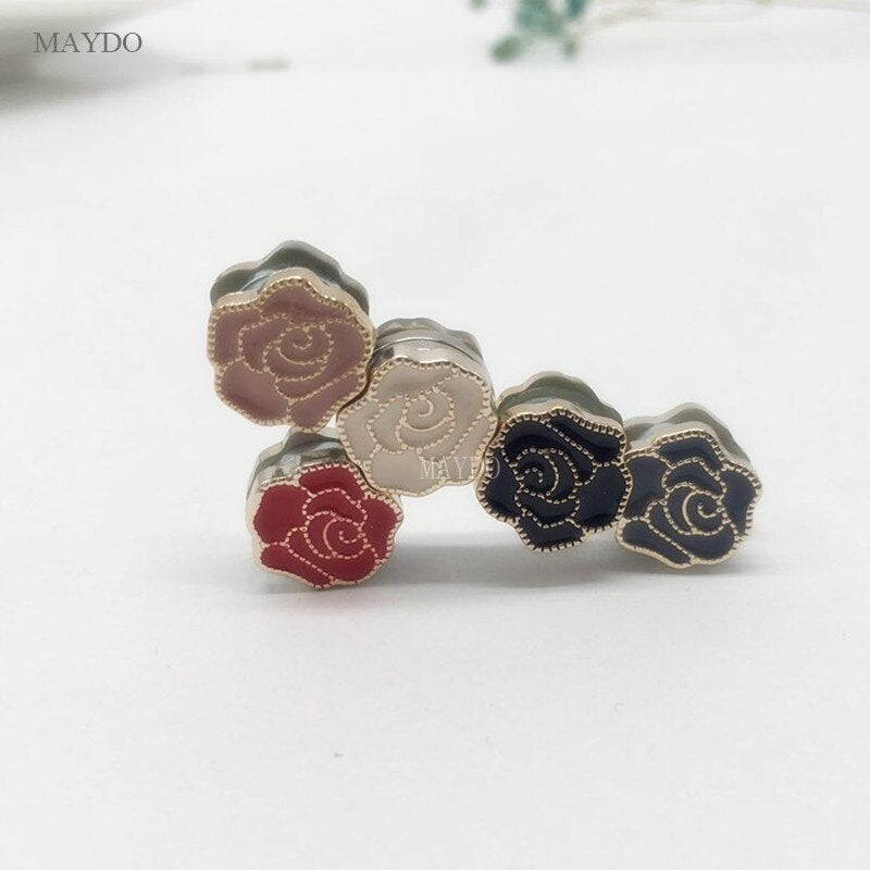 Small Size  Flower Brooches Pin Scarf Buckle Metal Headwear Magnetic Hijab Scarf Magnet