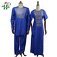 African Couple Clothes Suits Long Dresses For Women African Men Dashiki Shirt Pant Set Clothing With Shining Stones