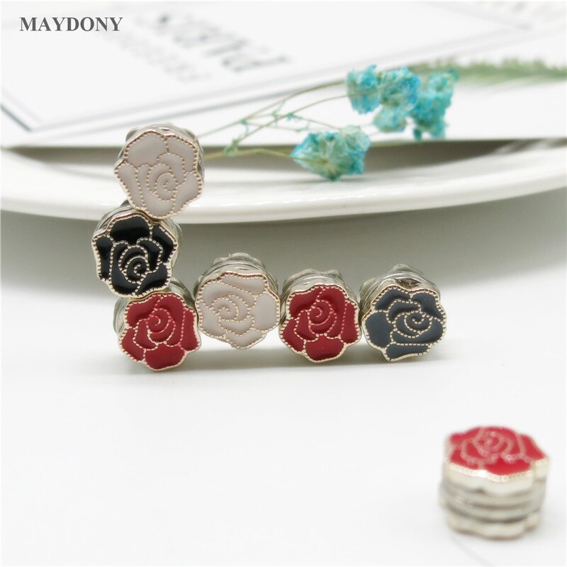 Small Size  Flower Brooches Pin Scarf Buckle Metal Headwear Magnetic Hijab Scarf Magnet