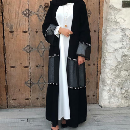 Ramadan Eid Mubarak Niqab Black Arabic Abaya