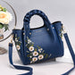 Flower Basket Handbag Embroidered White Shoulder Bag