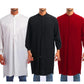 Solid Color Traditional Thobe Button Long Shirt Turkish Casual Male Long Sleeve