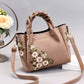 Flower Basket Handbag Embroidered White Shoulder Bag
