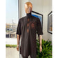 African Clothes for Men 2 Pieces Set Fashion Embroidered Tops and Pants Traditional Clothing