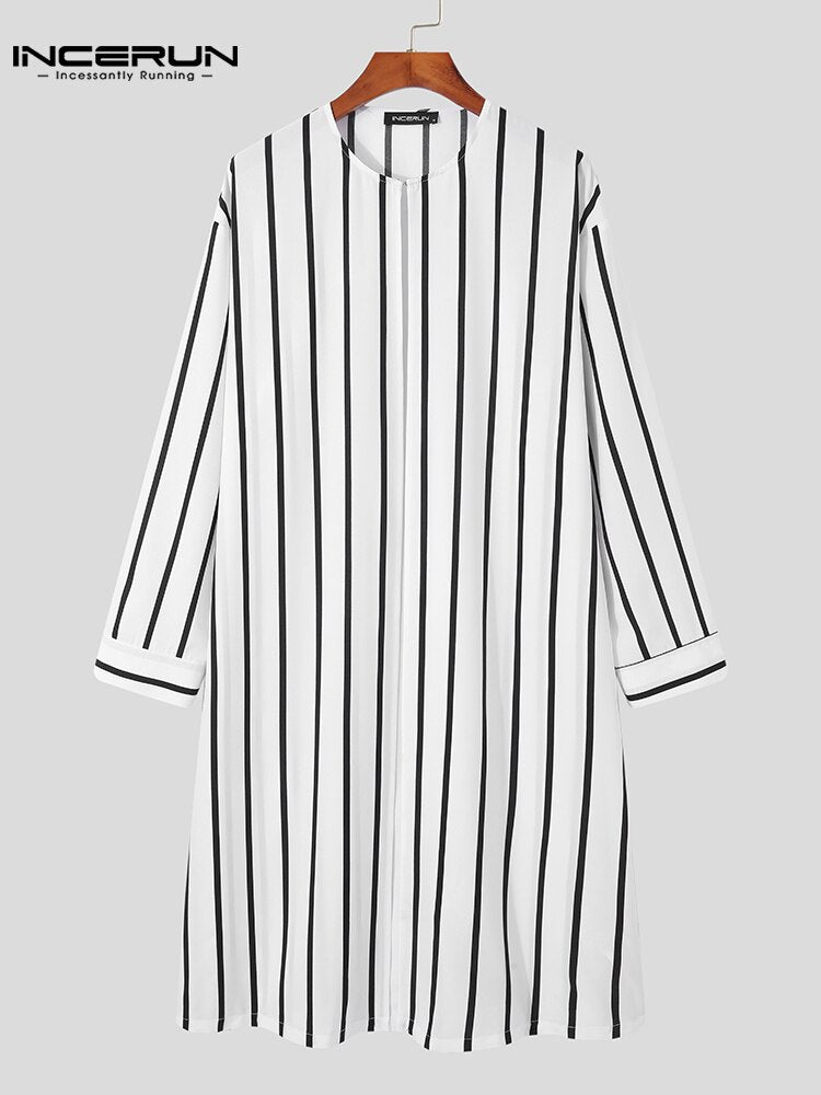New Stylish Striped Cardigan Jubba Thobe