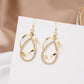 Gold Silver Color Spiral Earrings