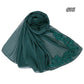 Plain Chiffon Hijabs for Women with Pearls