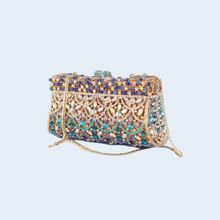 Fish Scales Pattern Crystal Purse for Women
