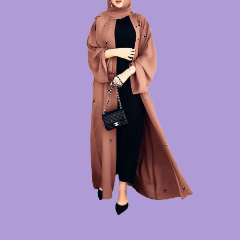 Abaya Kimono Muslim Cardigan For Women with Hijab